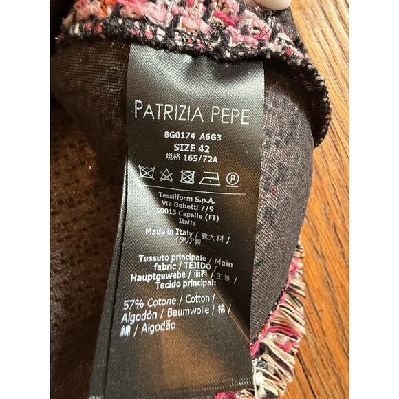 Patrizia Pepe skirt size 42 Checked Tweed Pink New - Picture 8 of 10